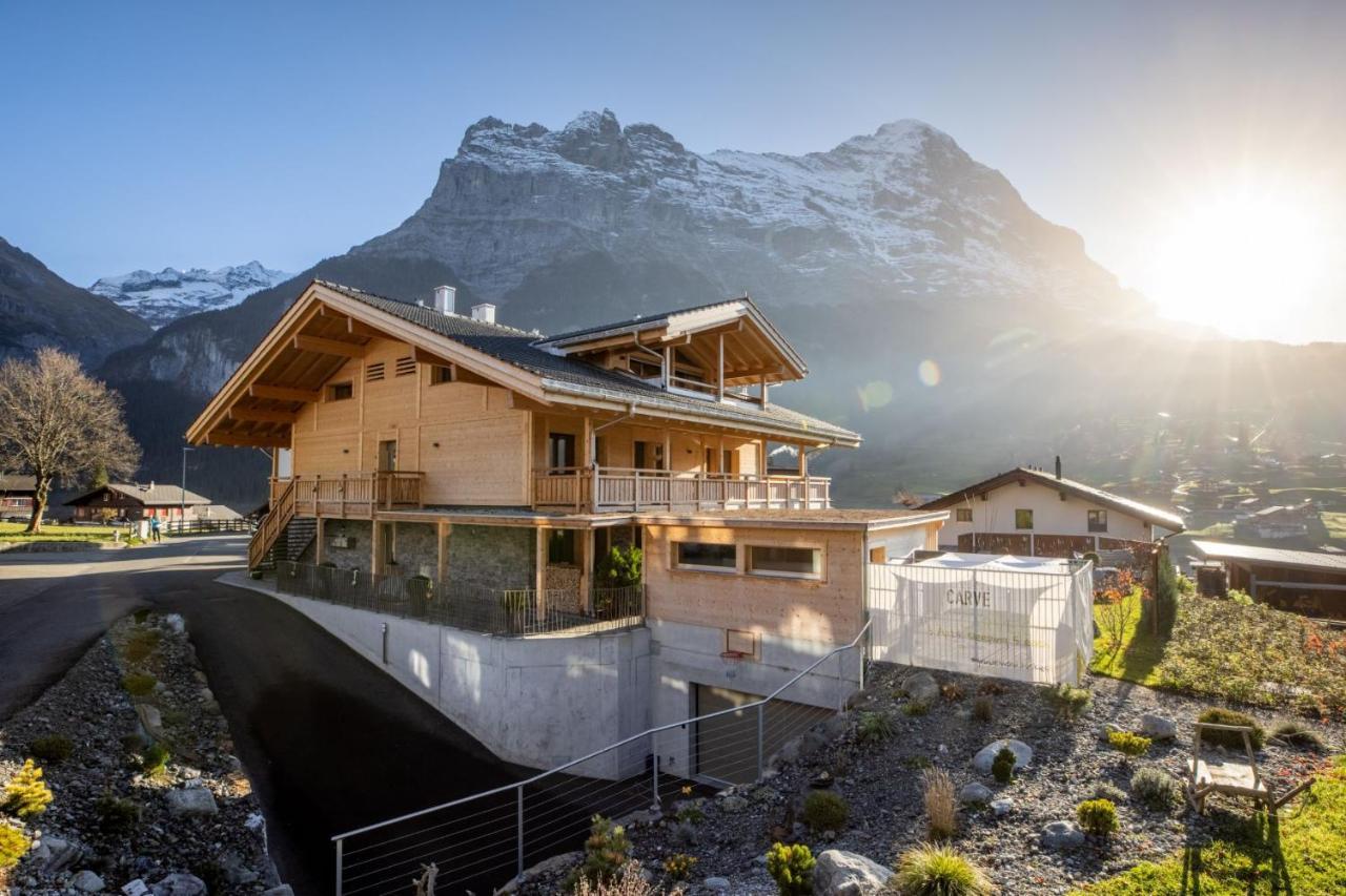 Chalet Carve - Apartments Eiger, Moench And Jungfrau Grindelwald Exterior photo